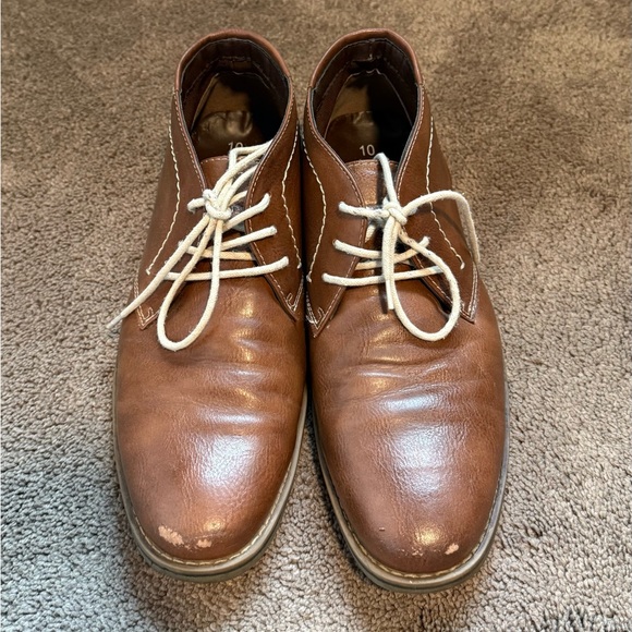 George Men’s Brown Leather Chukka Boots – Size 10, Used Like New - Picture 1 of 4